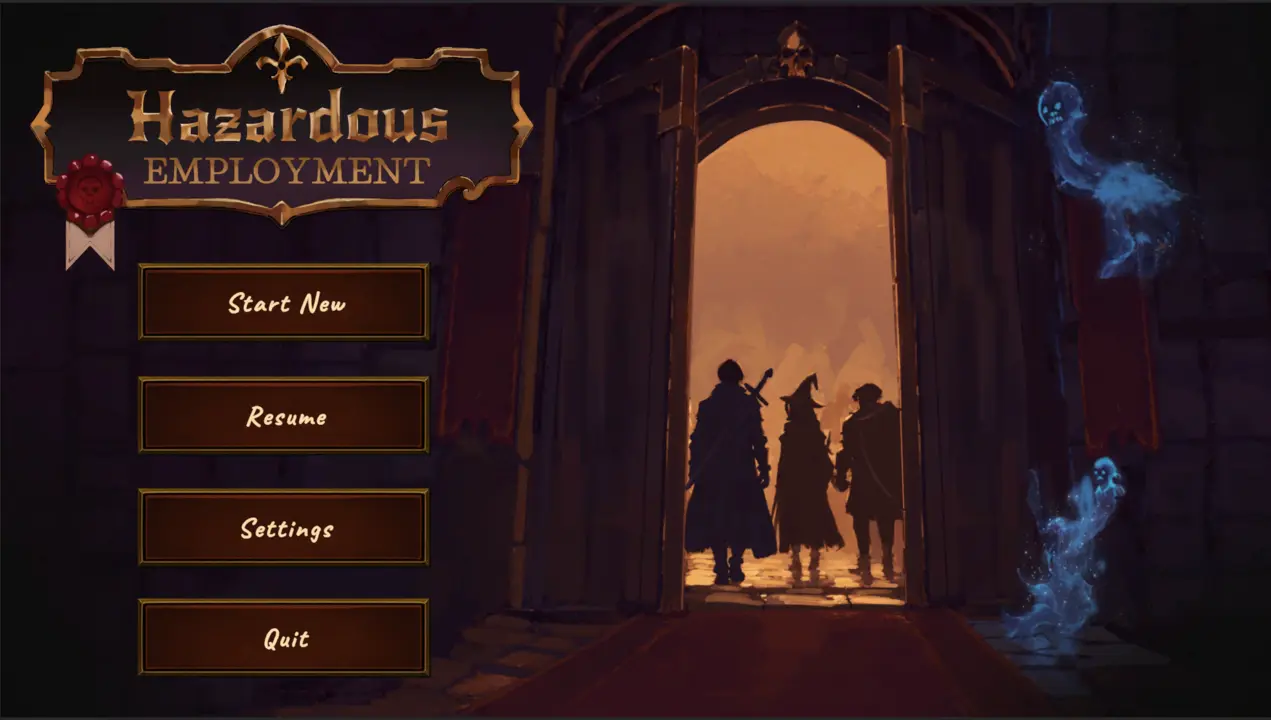Hazardous Employment title screen